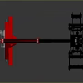Red Black Heavy Duty Utility Vehicle With Reflective Mechanical Arm For Industrial Use