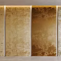 Decorative Textured Wall Panels In Golden Beige And Brown Tones For Interior Design