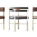 Modern Dining Chairs With Metal Frames And Upholstered Seats In Various Designs