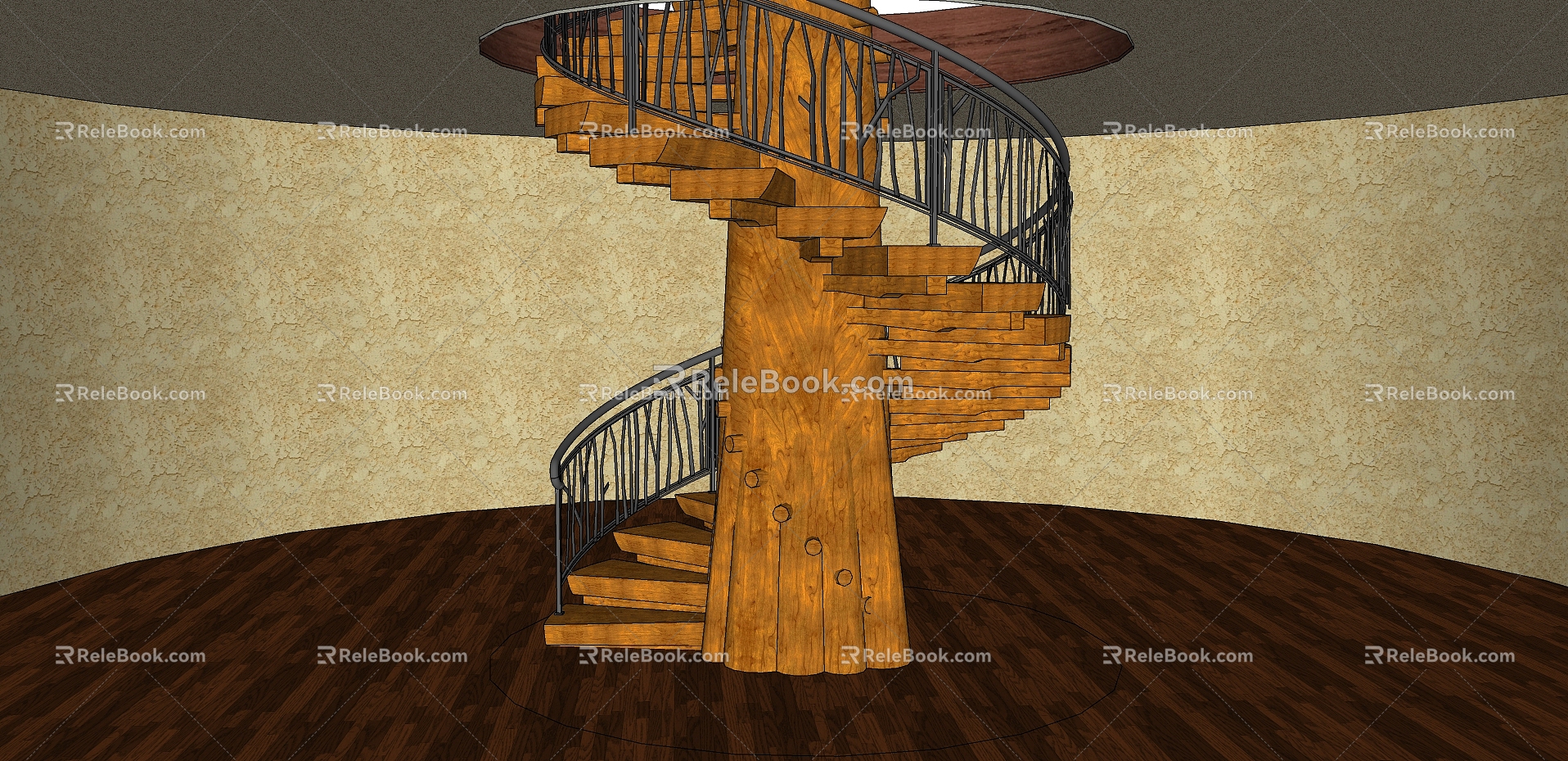 revolving staircase 3d model