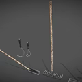 Versatile Farm Tools Including Hoe Rake Fork Shovel With Wooden Handles And Metal Parts