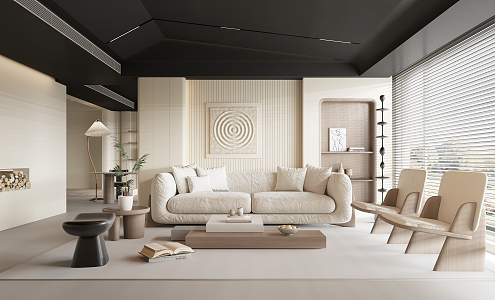 modern living room 3d model