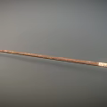 Vintage Handmade Spear With Long Wooden Shaft Metal Tip And Wrapped Handle