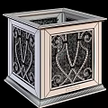 Wooden Garden Ornament With Intricate Carved Patterns And Lattice Design For Outdoor Decorative