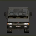 Gray Worn Single Cab Truck With Exposed Chassis And Industrial Design 3d model
