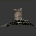 Tower defense sentry tower air defense watchtower observatory tower loft 3d model