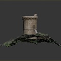 Tower defense sentry tower tower air defense watchtower observatory observatory observatory tower loft 3d model