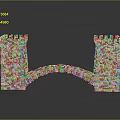 Detailed Medieval Castle Fortress With Stone Towers And Arch Bridge Design