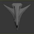 Futuristic Silver Aircraft With Streamlined Design Sharp Nose Metallic Finish Smooth Surface And Landing Wheels