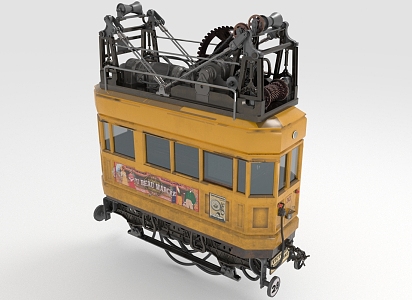 Modern Cable Car 3d model