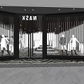 Modern Clothing Store With Glass Facade And Mannequins Displaying Fashionable Clothes