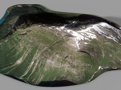 Natural Rockery Stones With Textured Surface And Greenery For Garden Landscape 3d model