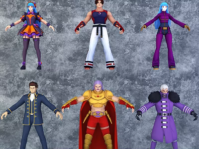 Game and Movie Characters With Diverse Outfits And Detailed Character Designs 3d model