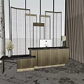 Modern Luxury Hotel Lobby Interior With Chandeliers Comfortable Sofas Fireplace And Geometric Rug