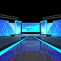 Modern VIPAD HAC Event Stage With Large Screen Lighting And Audience Seats