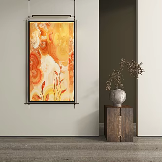 Abstract Hanging Paintings 3d model