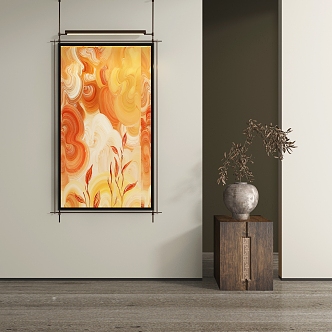 Abstract Hanging Paintings 3d model