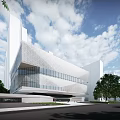 Modern Architecture Art Center 3d model