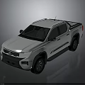 Volkswagen White Pickup Truck With Four Doors Black Wheels And Modern Exterior Design