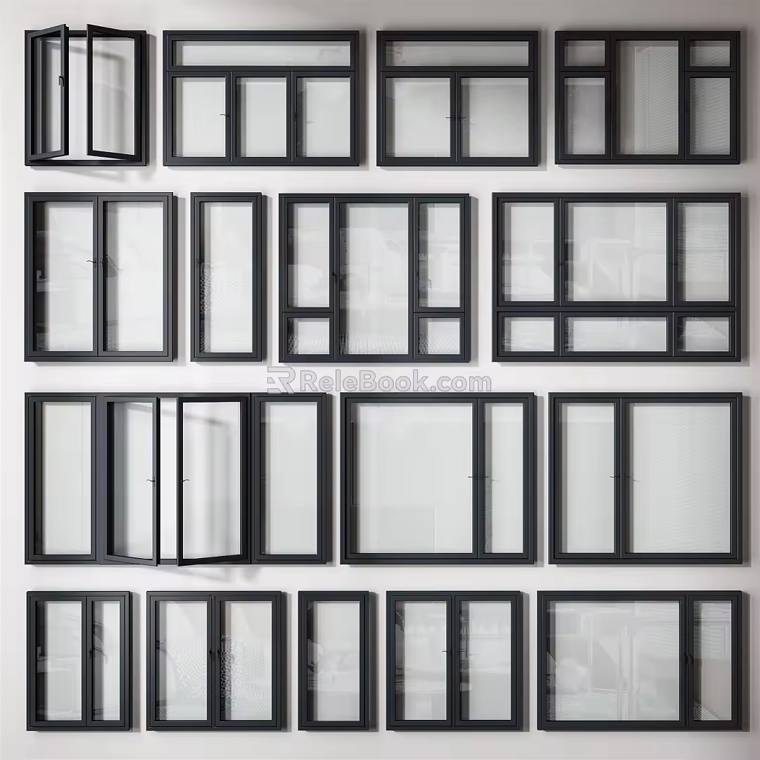 Modern window combination 3d model