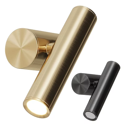 Modern Gold And Black Wall Sconces With Sleek Metal Design For Contemporary Interior Decor 3d model