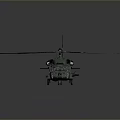Military Helicopter With Main Rotors Tail Rotor And Fuselage Structure Design