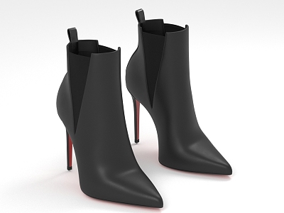 Pointed Ankle Boots High Heel Boots Women's Shoes model