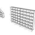 Decorative Cabinet With Structural Design Multiple Open Storage Shelves And Compartments