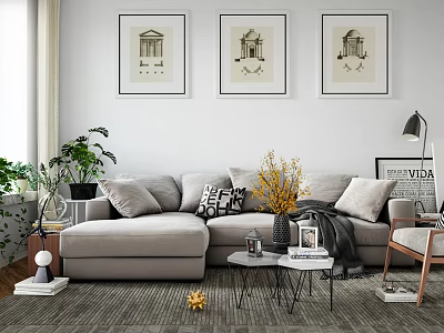 Modern Sofa Coffee Table Combination Sofa Coffee Table 3d model