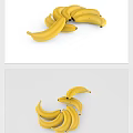 Fresh Ripe Yellow Bananas Neatly Arranged Together On White Background