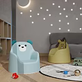 Playful Animal Shaped Colorful Kids Single Sofa For Children's Room Decor