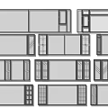 modern floor-to-ceiling windows 3d model