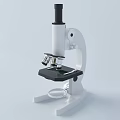 modern microscope 3d model