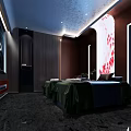Luxurious SPA Sauna Interior With Massage Bed Decorative Art And Warm Lighting