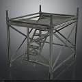 Sturdy Industrial Metal Scaffolding Equipment with Platform Ladder and Frame Structure