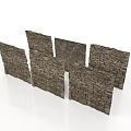 Stone Wall Panels With Various Textured Designs For Home Interior Decor 3d model