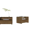 Bedside table log 3d model