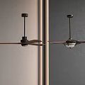 Elegant Modern Ceiling Fans With Wooden Blades And Decorative Bases For Interior