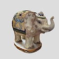 wooden elephant elephant toy chess 3d model