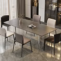 Modern Dining Table Set With Six Chairs In Contemporary Home Interior