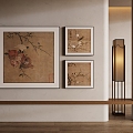 Chinese Middle Ancient Decorative Painting 3d model