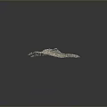 Natural Scenery 3D Terrain Model With Green Vegetation And Water Bodies