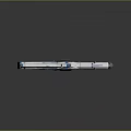 Futuristic Sci Fi Weapon With Silver Gray And Blue Mechanical Design Details