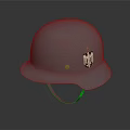Classic Gray Helmet Design Featuring Black Emblem And Smooth Surface