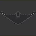 Blue Stealth Aerial Vehicle Component With Streamlined Design And Geometric Shapes