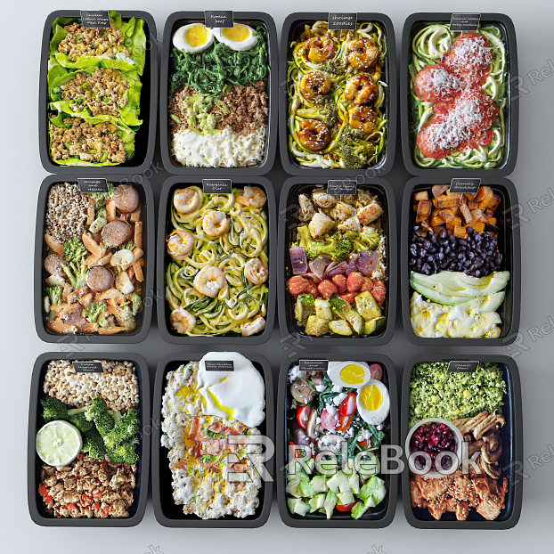 Modern Food Fast Food Bento model