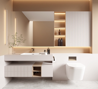 modern sink bathroom cabinet 3d model