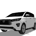 Modern White MPV With Sleek Exterior Black Grille LED Headlights And Silver Wheels