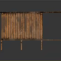 Simple Wooden Building With Red Corrugated Roof Wooden Walls And Raised Platform