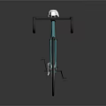 Teal Modern Bicycle With White Seat Black Handlebars And White Rims